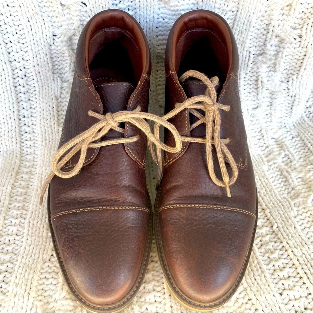 Clarks Collection Men's Grandin Top Chukka Boot Dark Brown Lace Up Size 7